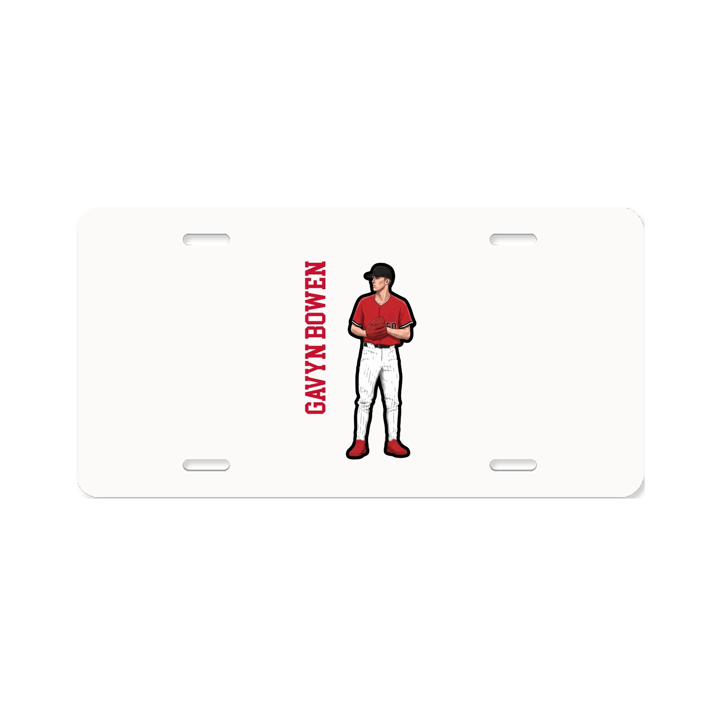 License Plate — Name Vertical in Classic