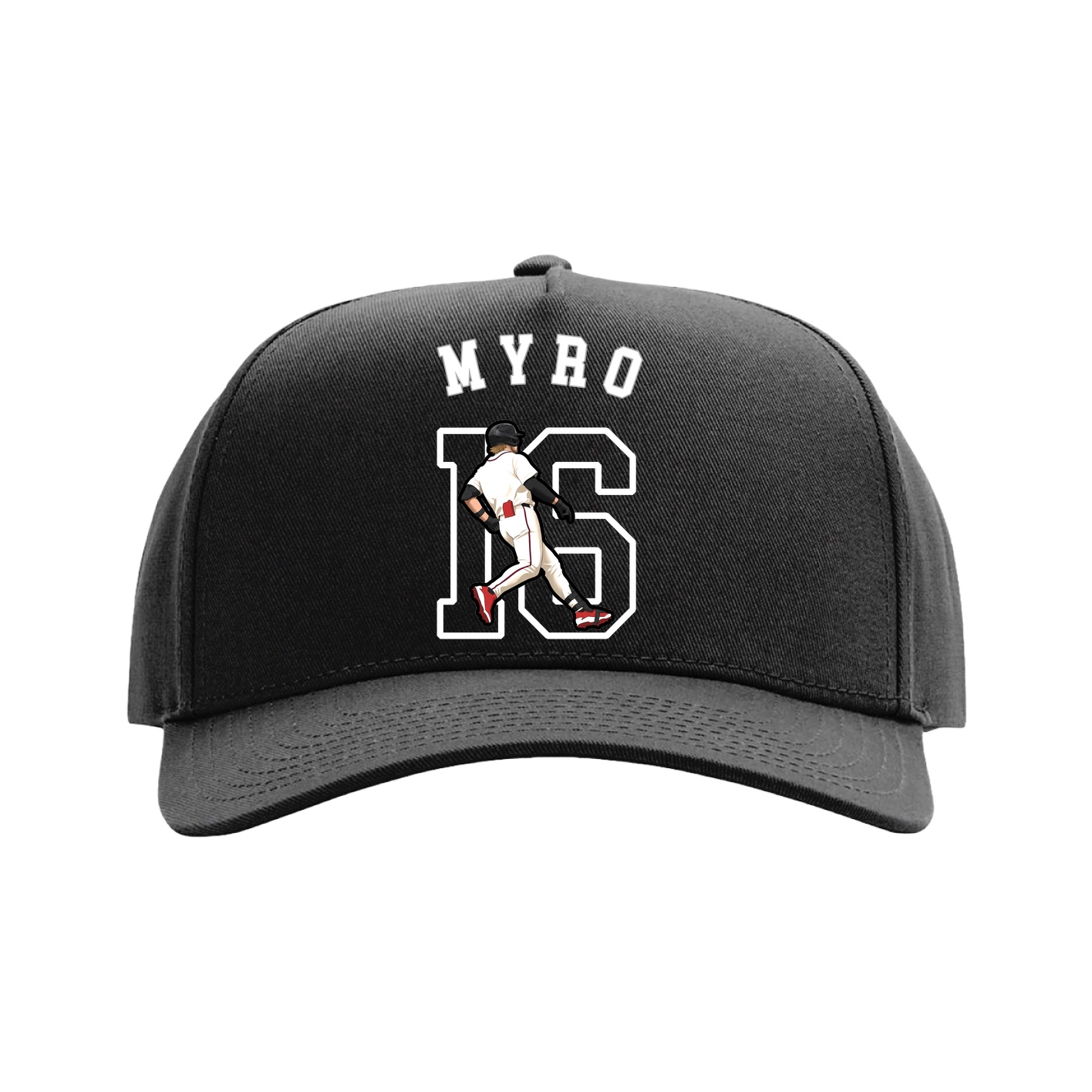 Full Fabric Five-Panel Champ Cap — Shirsey Arch in Black
