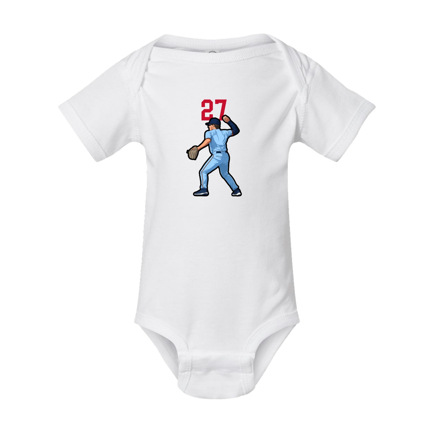 Baby Onesie — Number Top in White