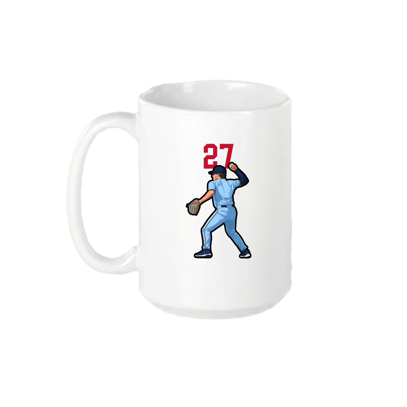 15oz Coffee Mug — Number Top in White