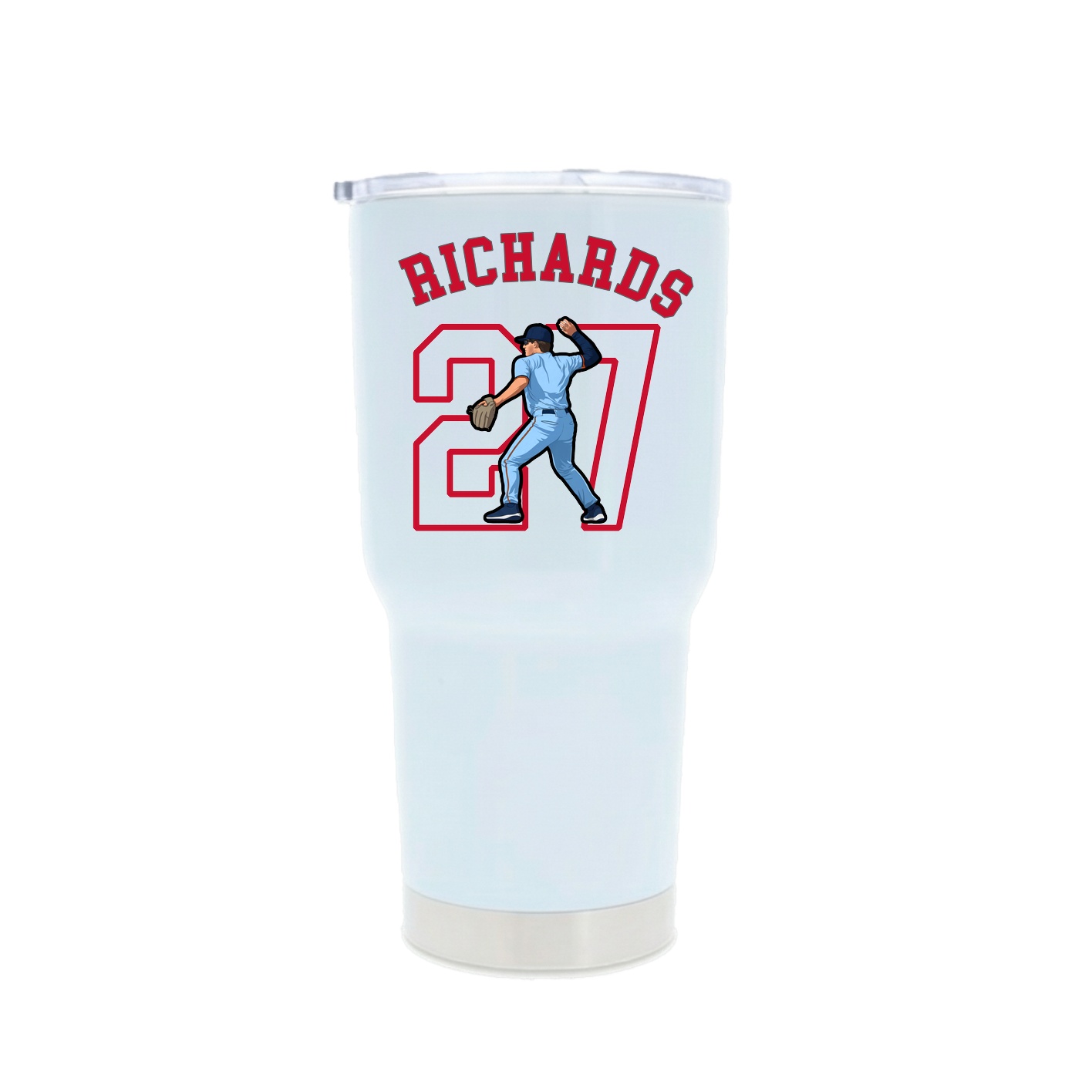 30oz Stainless Steel Tumbler — Shirsey Arch in White