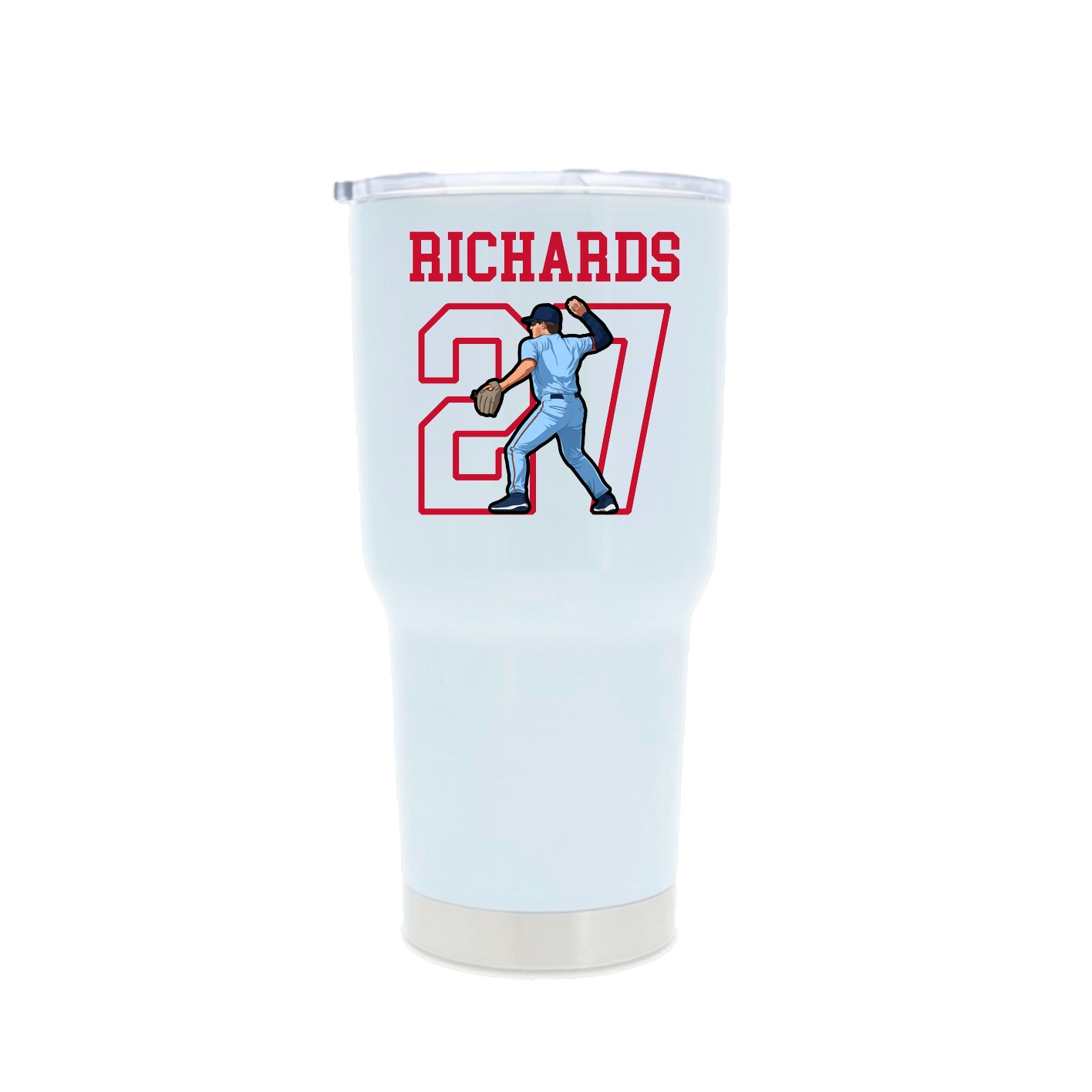 30oz Stainless Steel Tumbler — Shirsey in White