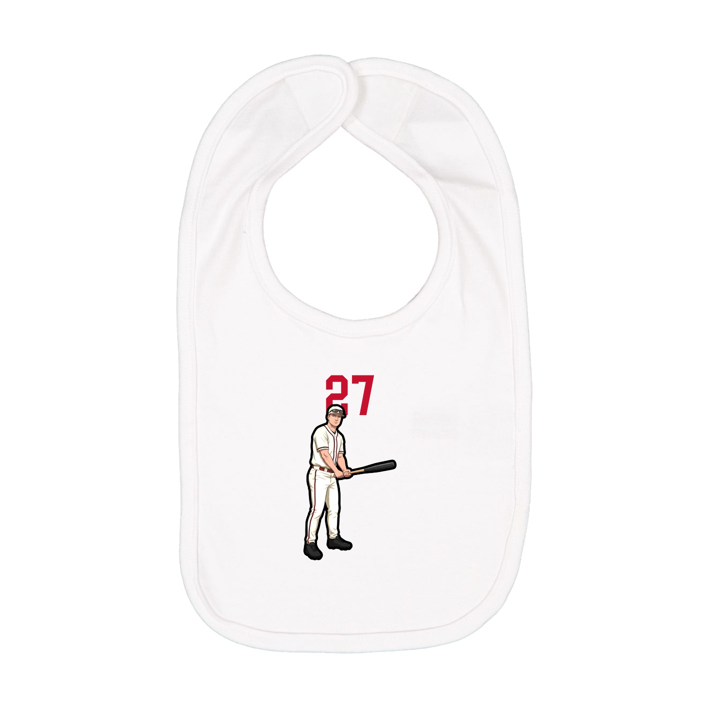 Infant Bib — Number Top in White