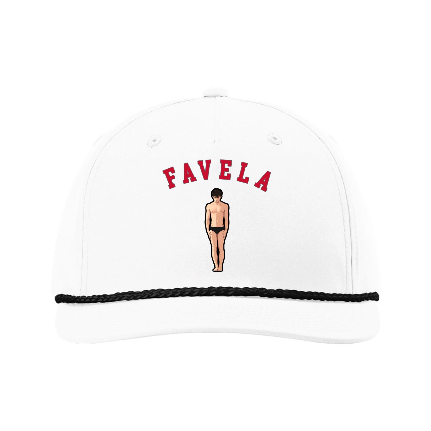 Five-Panel Classic Rope Cap — Shirsey Arch in White