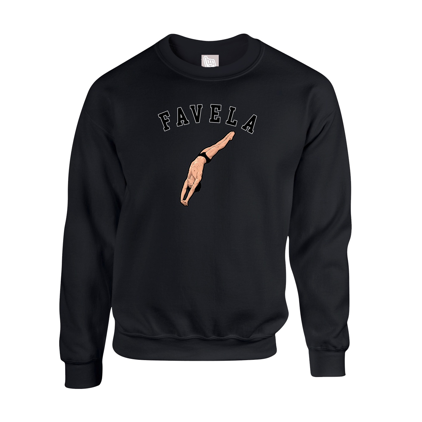 Fleece Crew — Shirsey Arch in Black