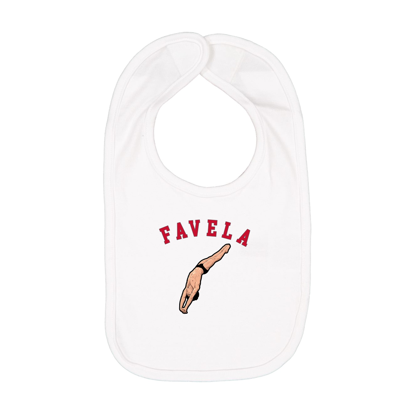 Infant Bib — Shirsey Arch in White