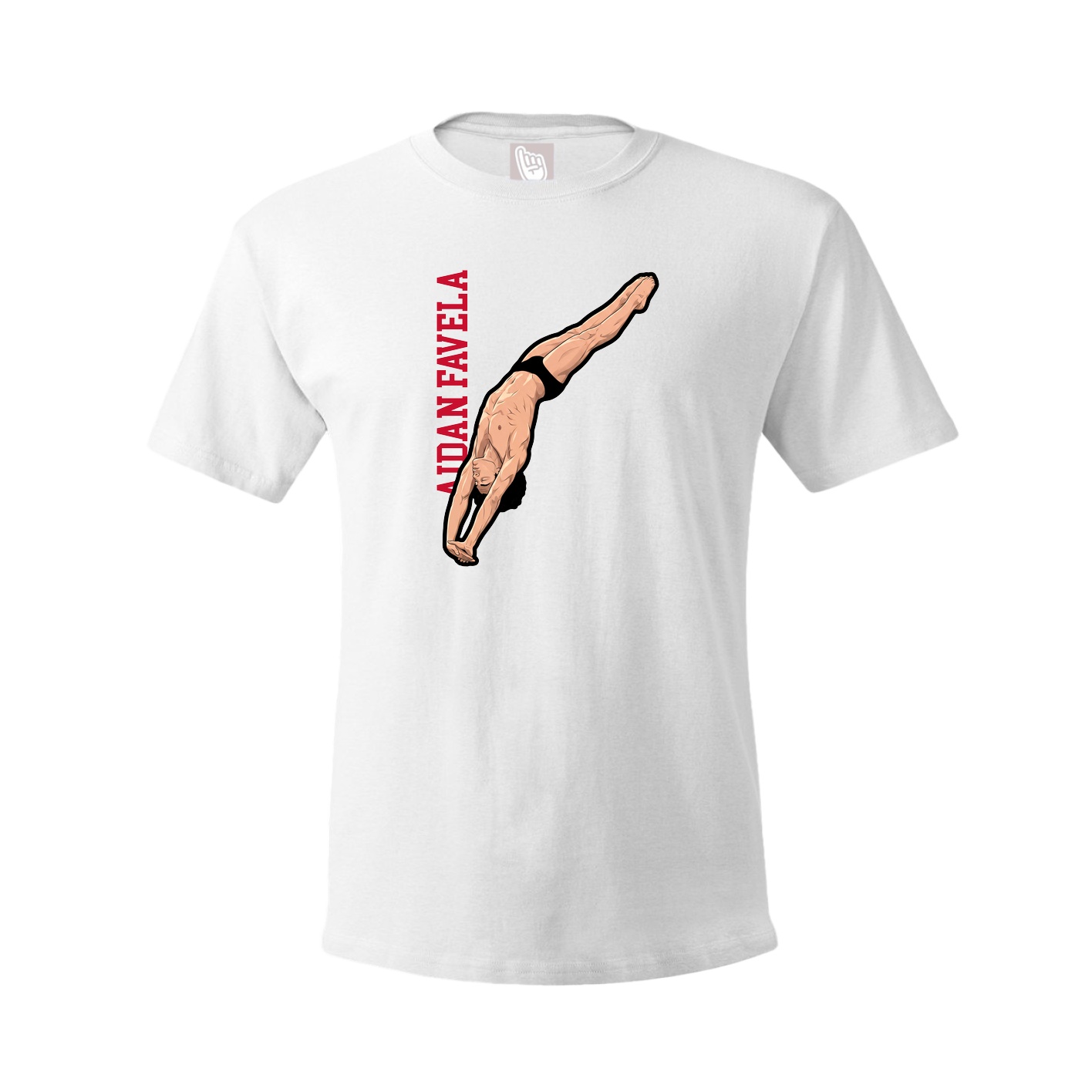 Youth Tee — Name Vertical in White