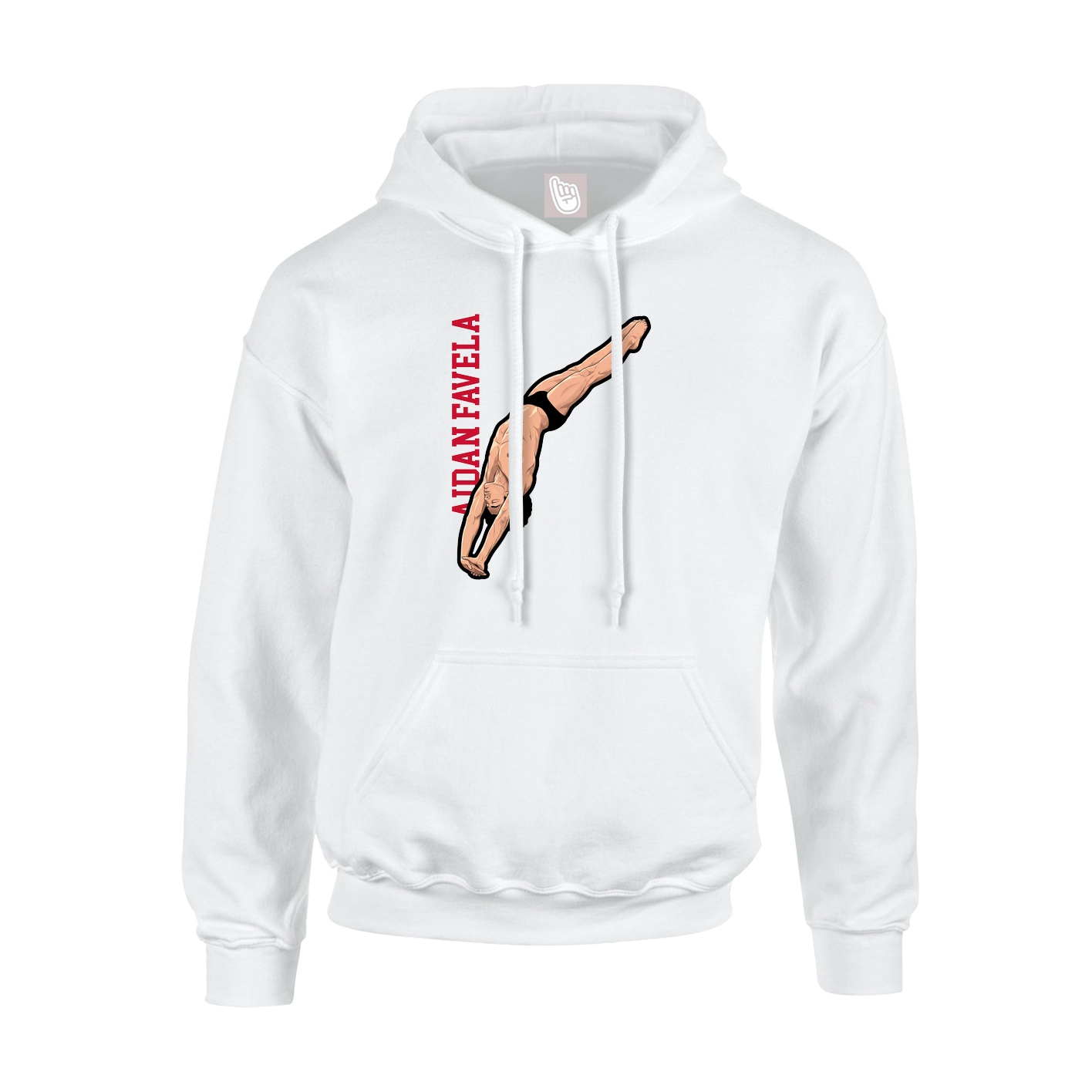 Youth Hoodie — Name Vertical in White