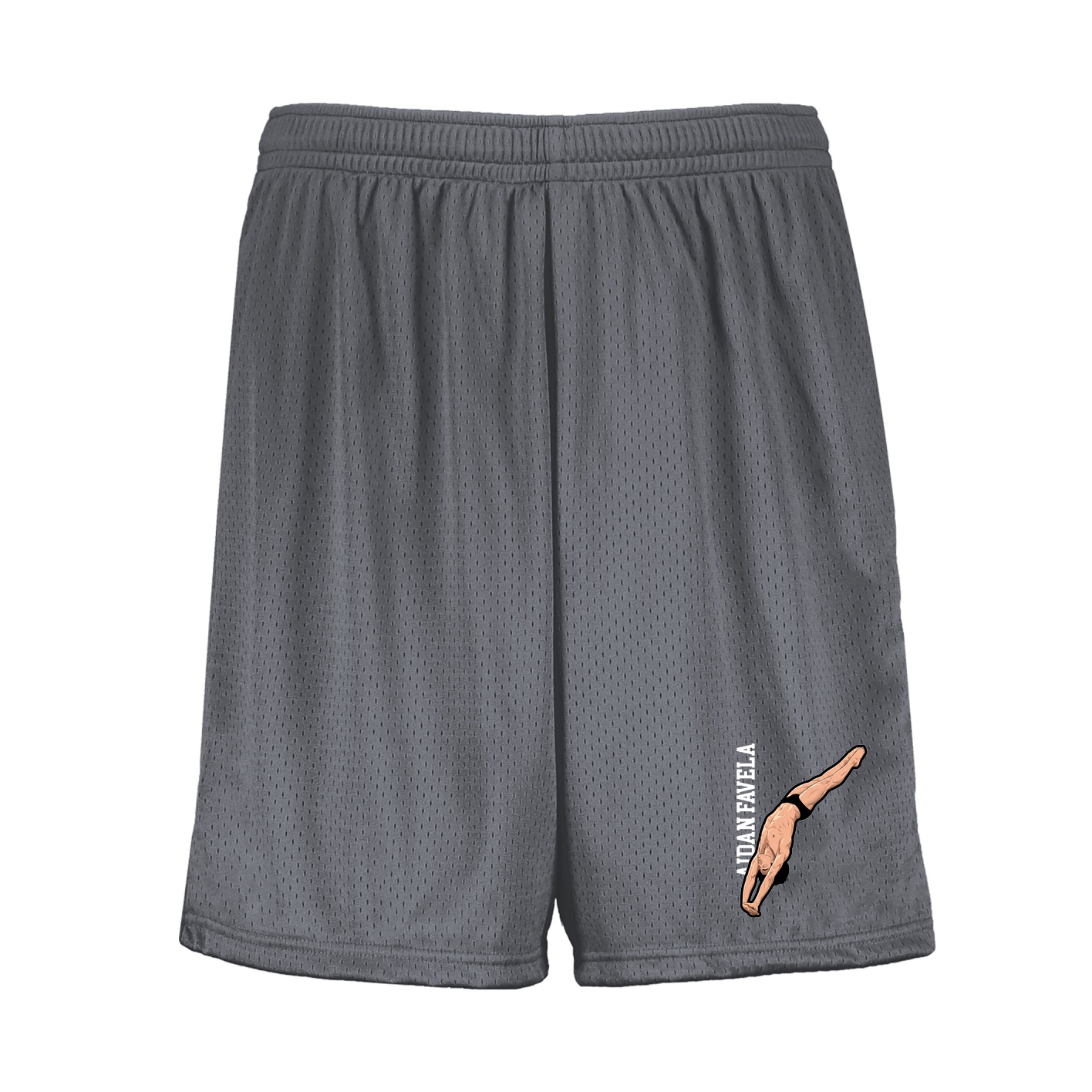 Shorts — Name Vertical in Grey