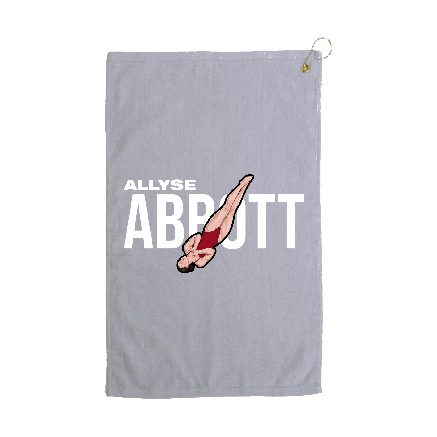 Golf Towel — Player Name in Grey