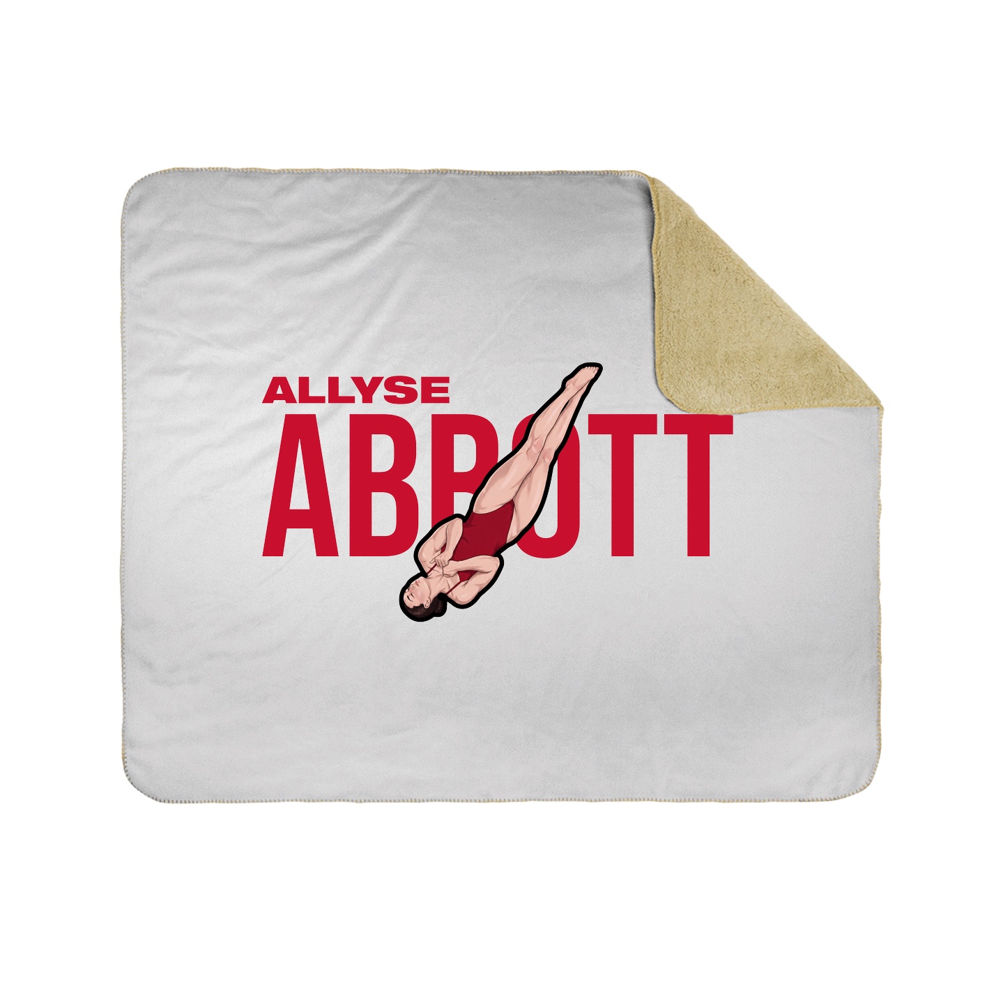 Throw Blanket — Player Name in White