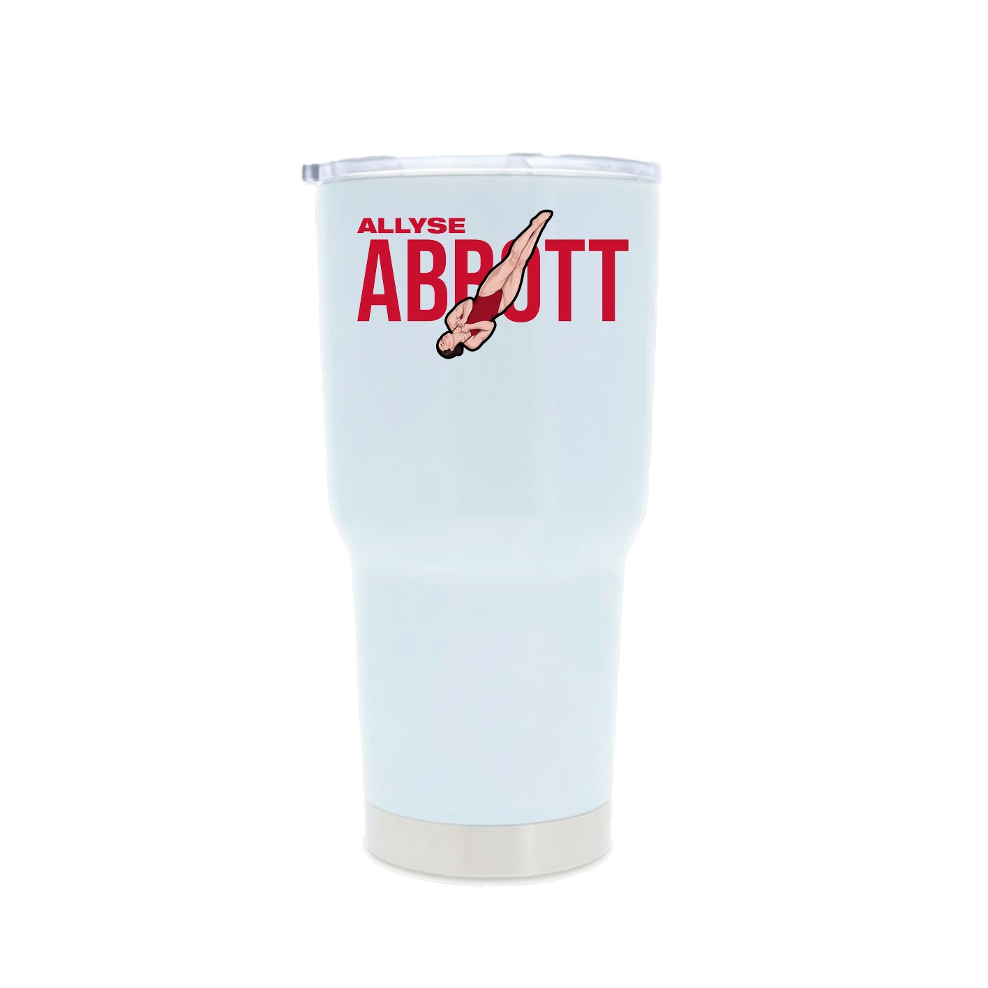 30oz Stainless Steel Tumbler — Player Name in White