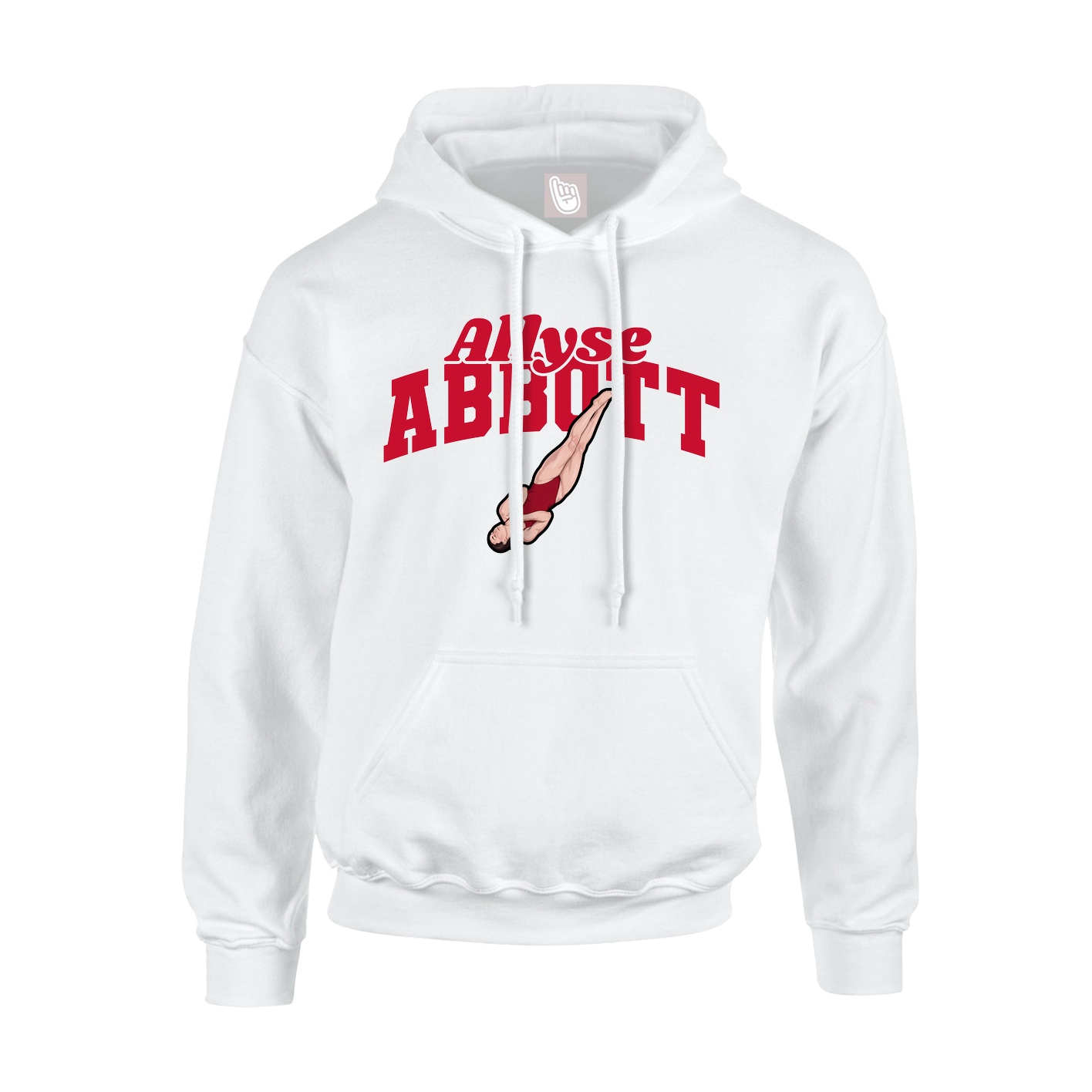 Youth Hoodie — Signature Arch in White