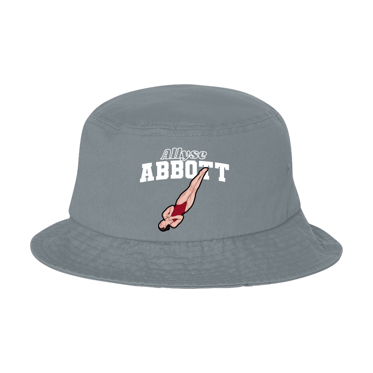 Bucket Cap — Name Arch in Grey