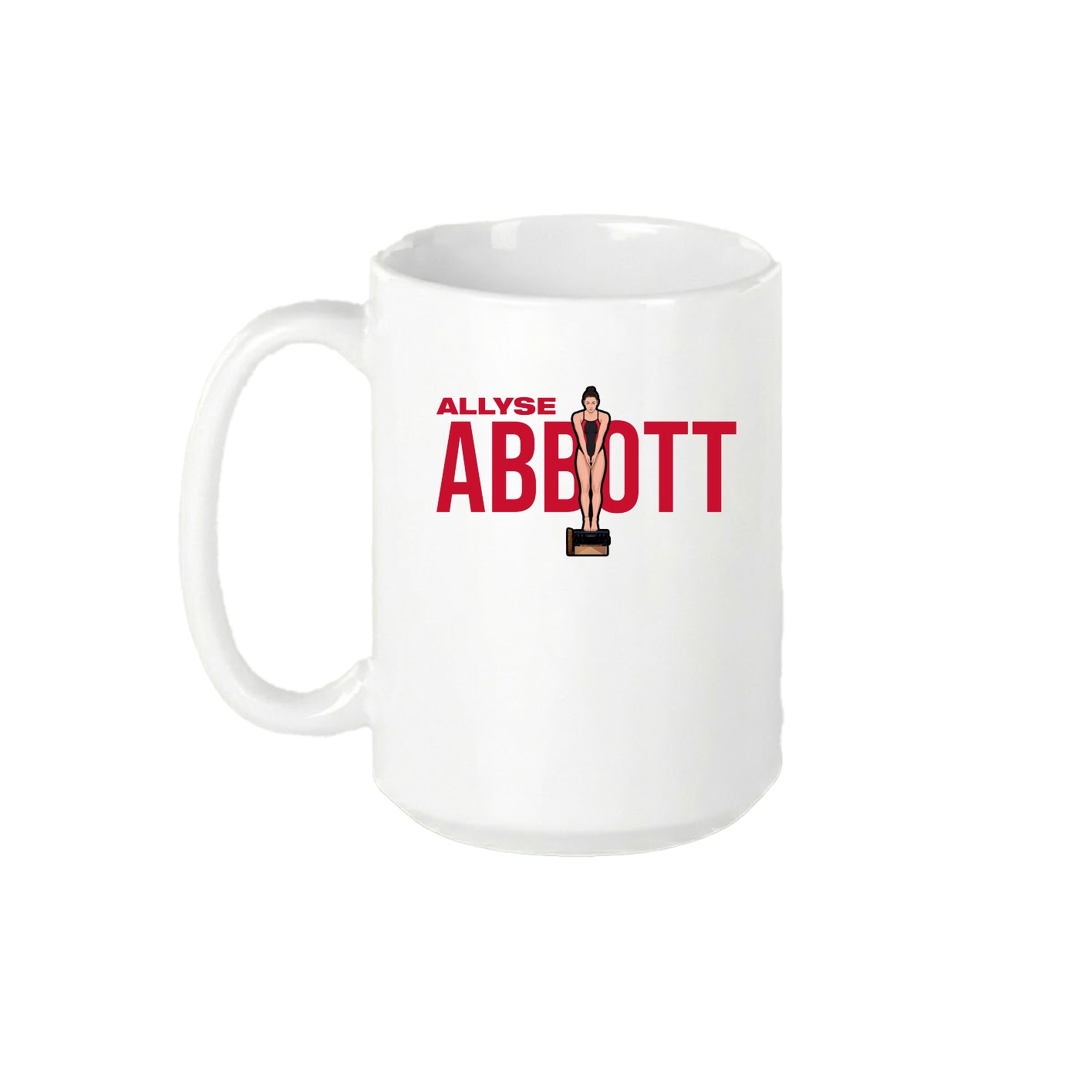 15oz Coffee Mug — Player Name in White