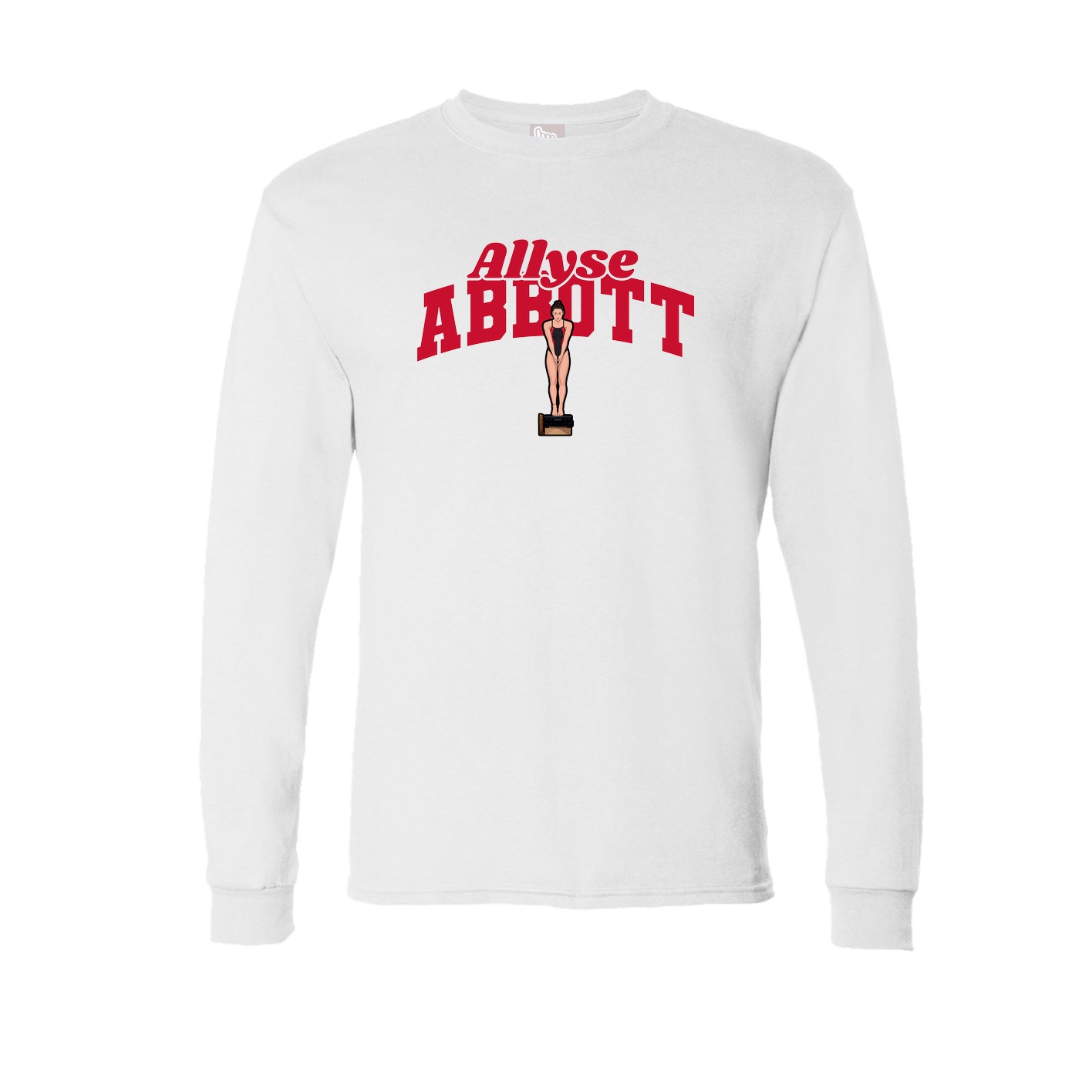 Long Sleeve Tee — Signature Arch in White