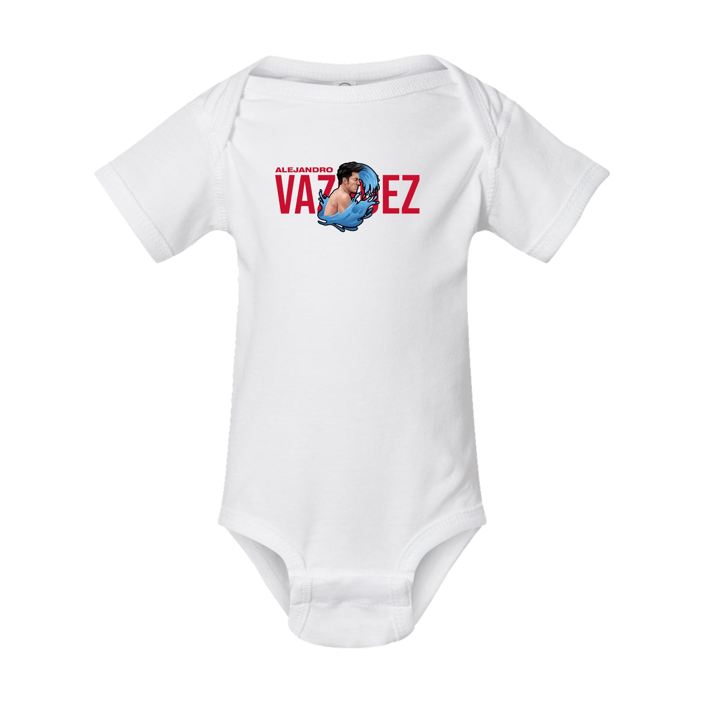 Baby Onesie — Player Name in White