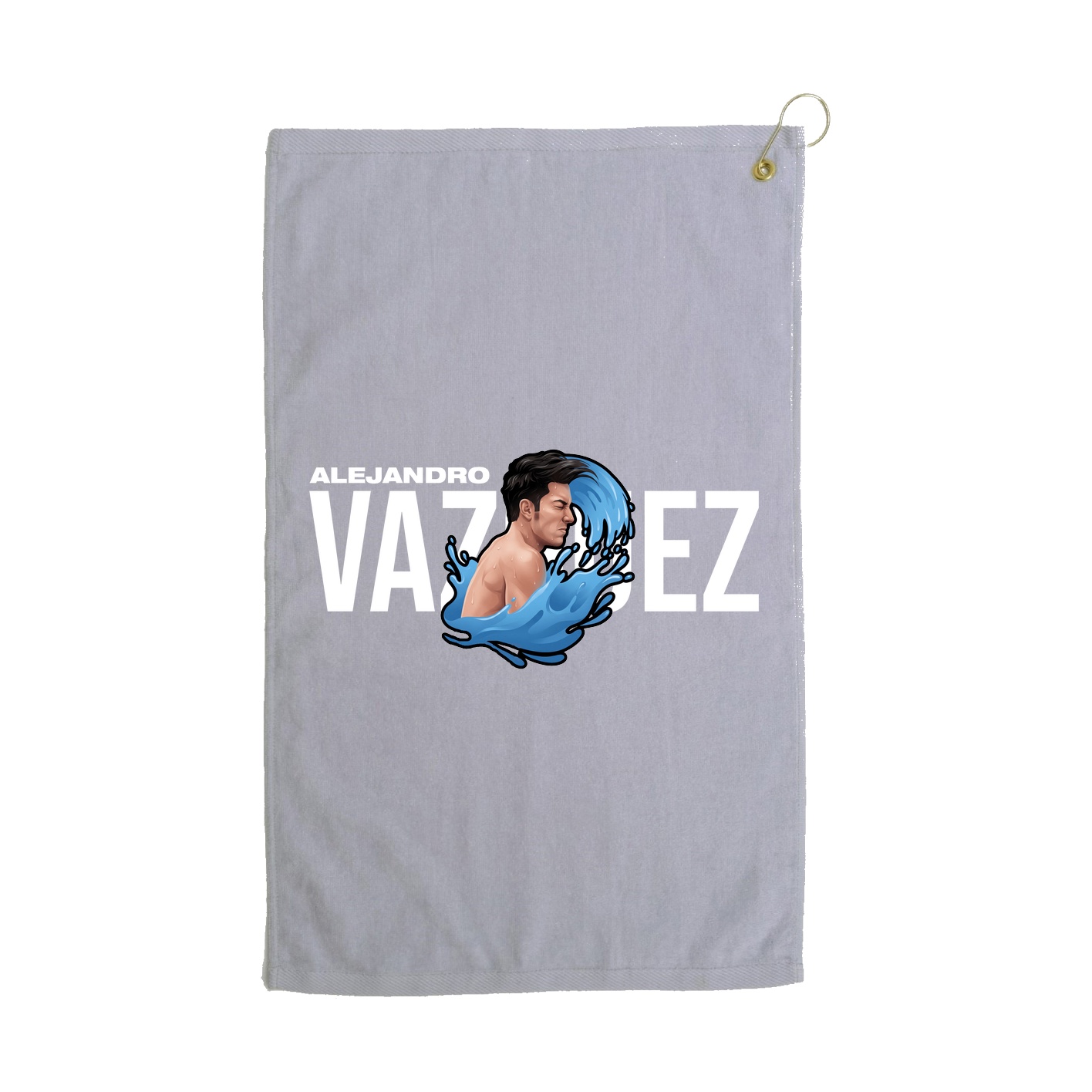 Golf Towel — Player Name in Grey