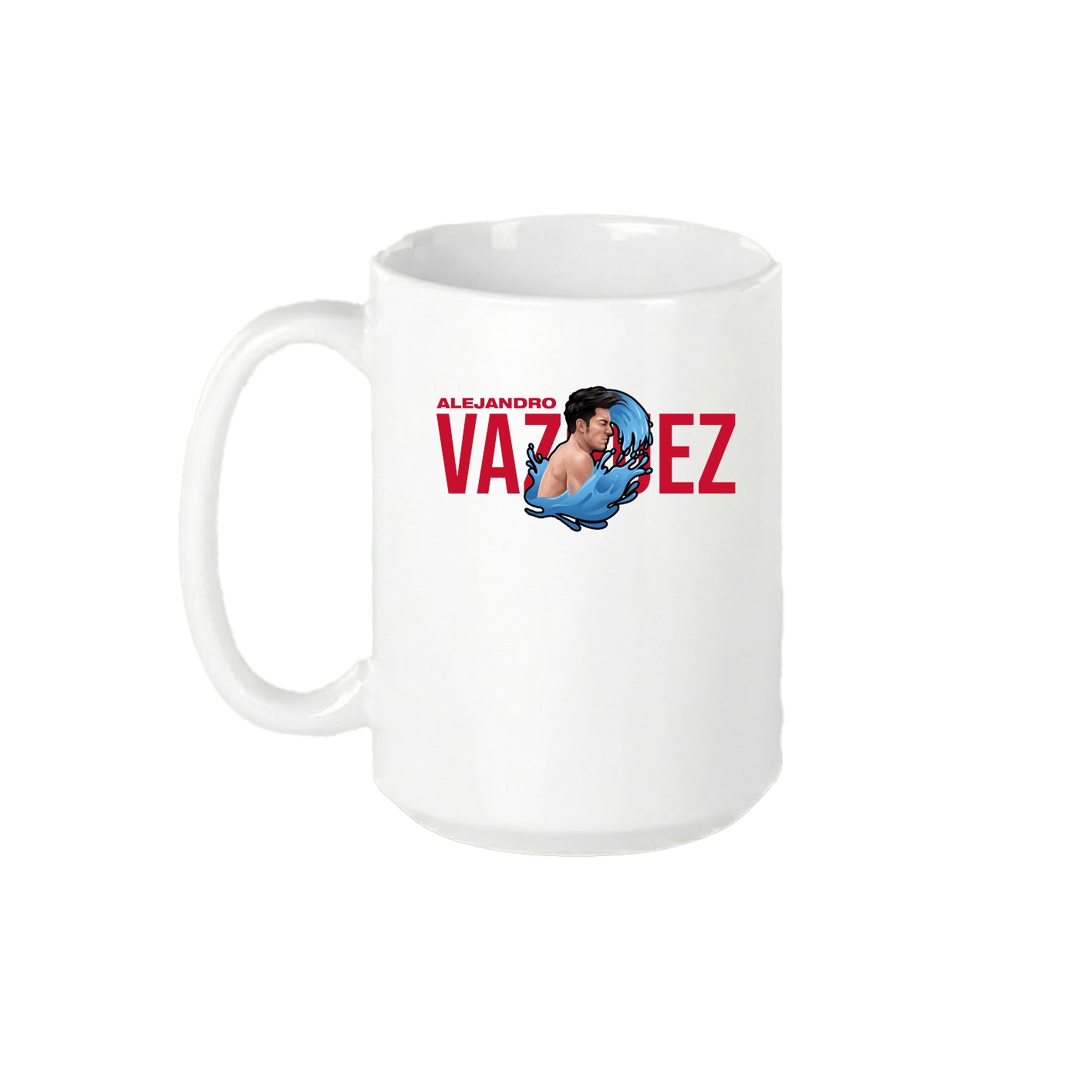 15oz Coffee Mug — Player Name in White