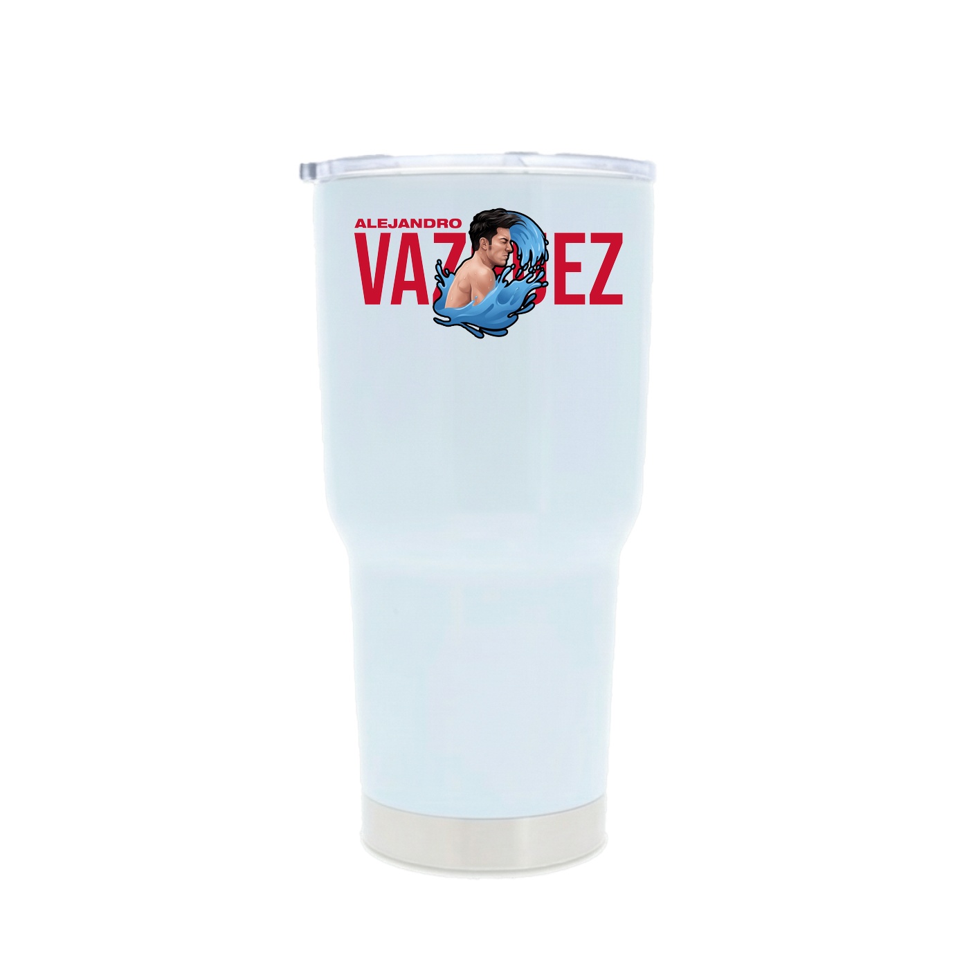 30oz Stainless Steel Tumbler — Player Name in White