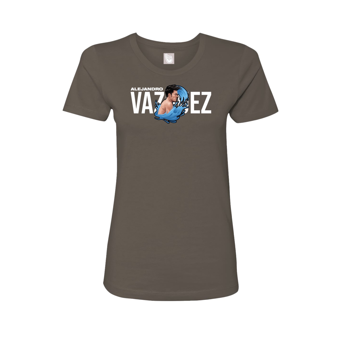 Fitted Women's Tee — Player Name in Grey