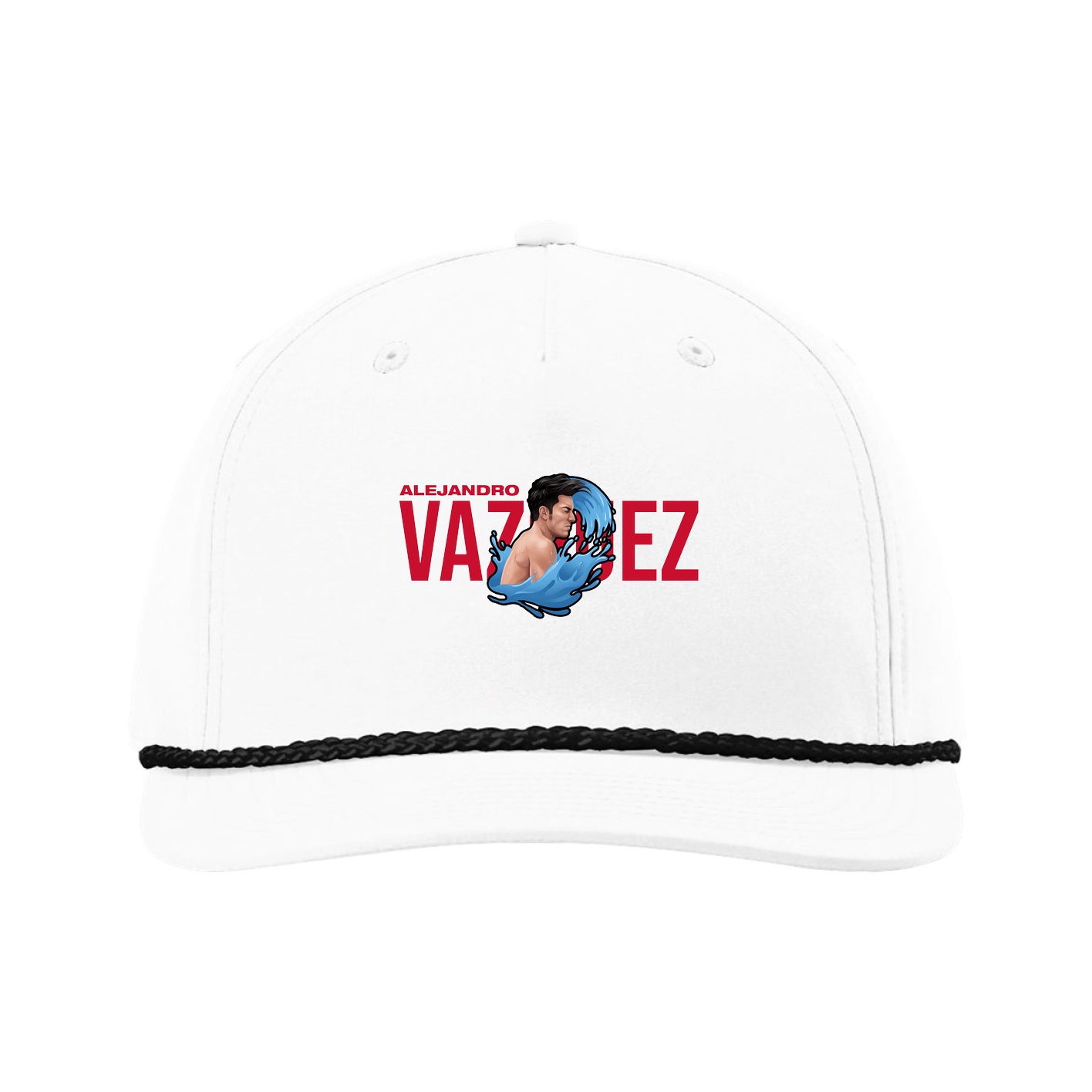 Five-Panel Classic Rope Cap — Player Name in White