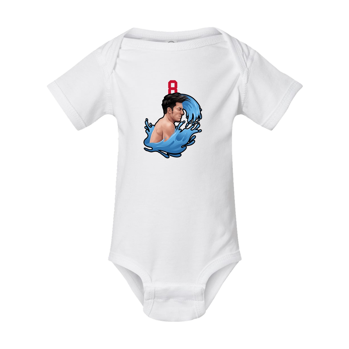 Baby Onesie — Number Top in White