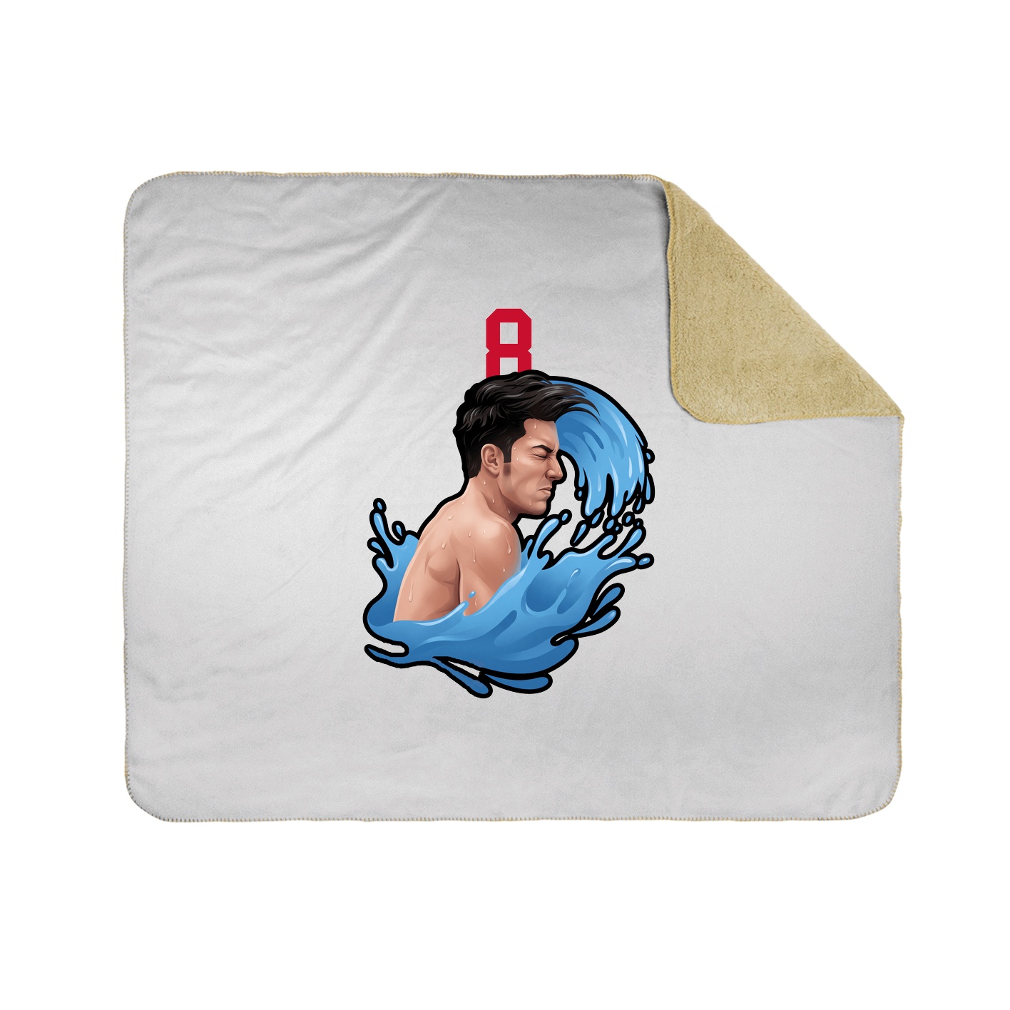 Throw Blanket — Number Top in White