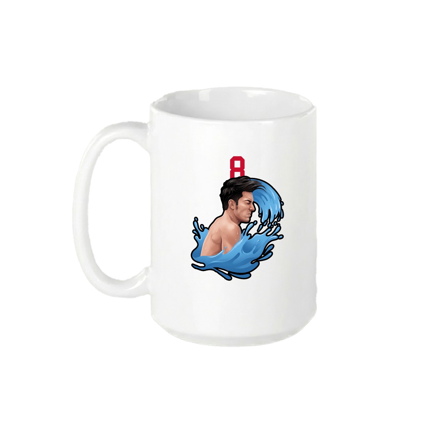 15oz Coffee Mug — Number Top in White