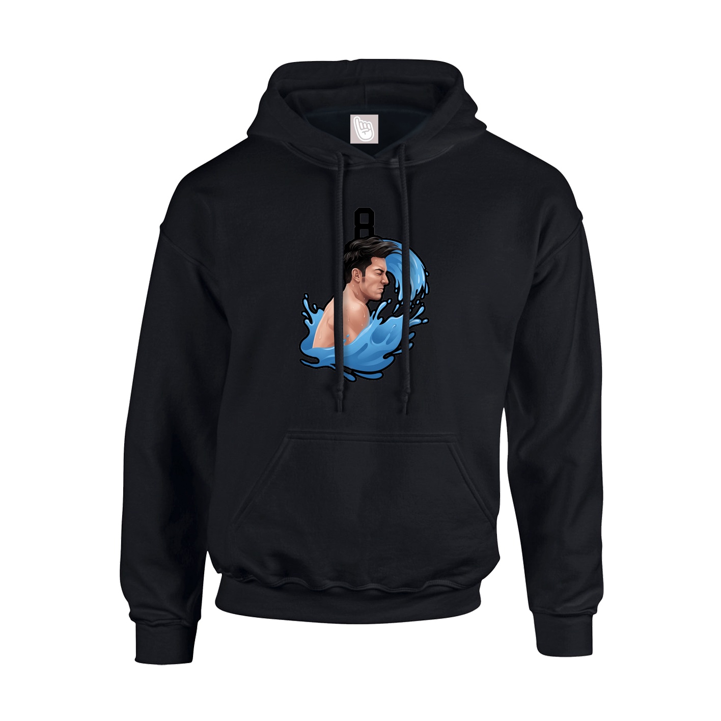 Youth Hoodie — Number Top in Black