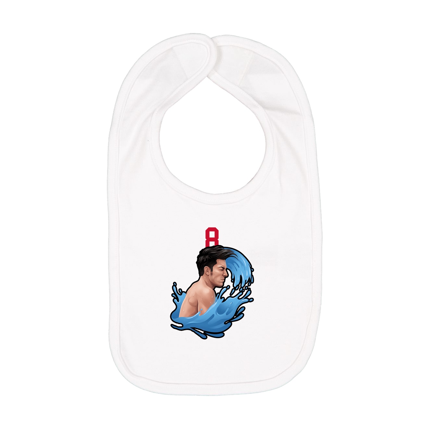 Infant Bib — Number Top in White