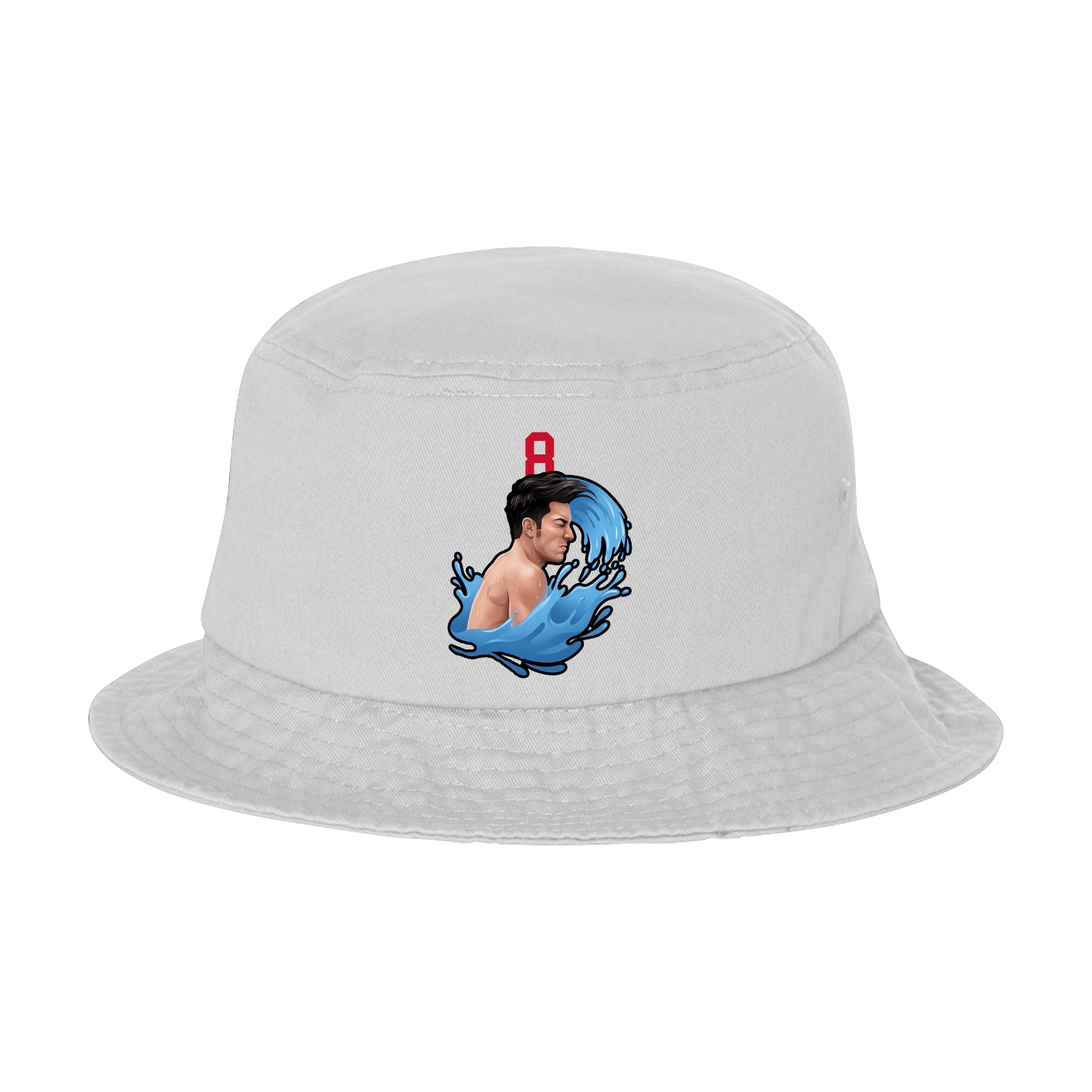 Bucket Cap — Number Top in White