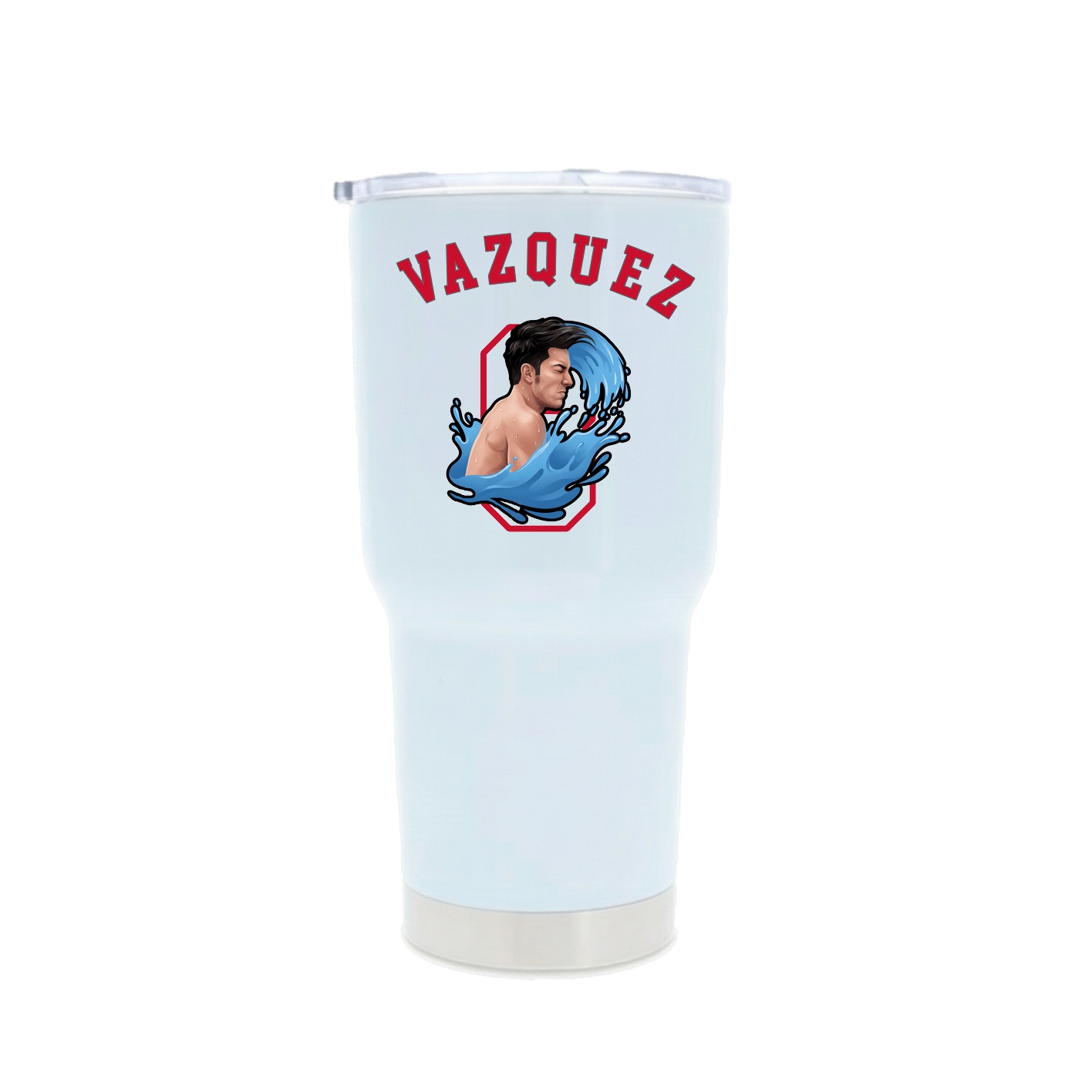 30oz Stainless Steel Tumbler — Shirsey Arch in White