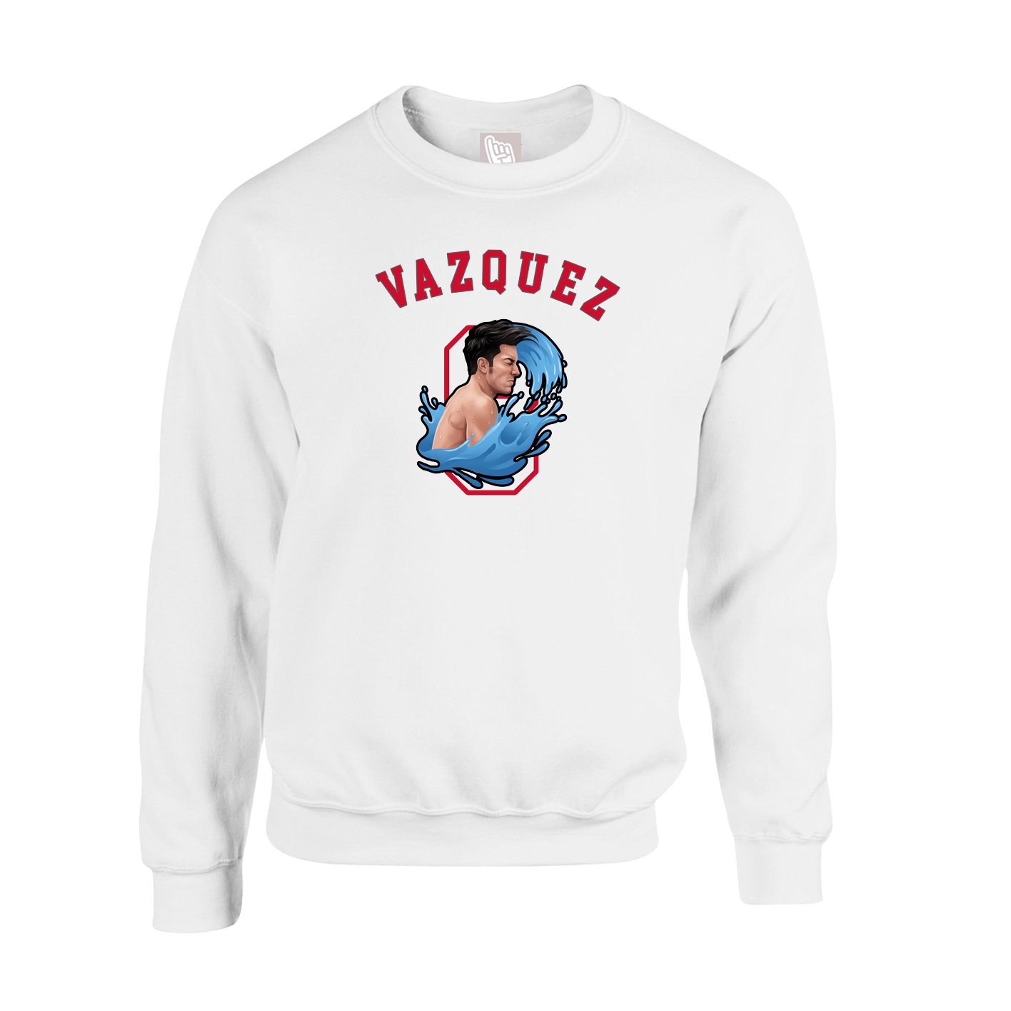 Fleece Crew — Shirsey Arch in White