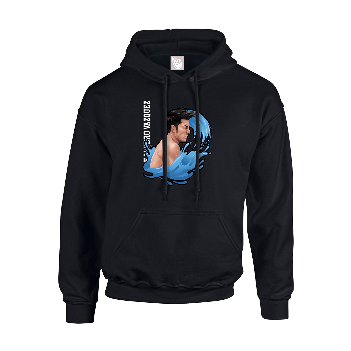 Youth Hoodie — Name Vertical in Black