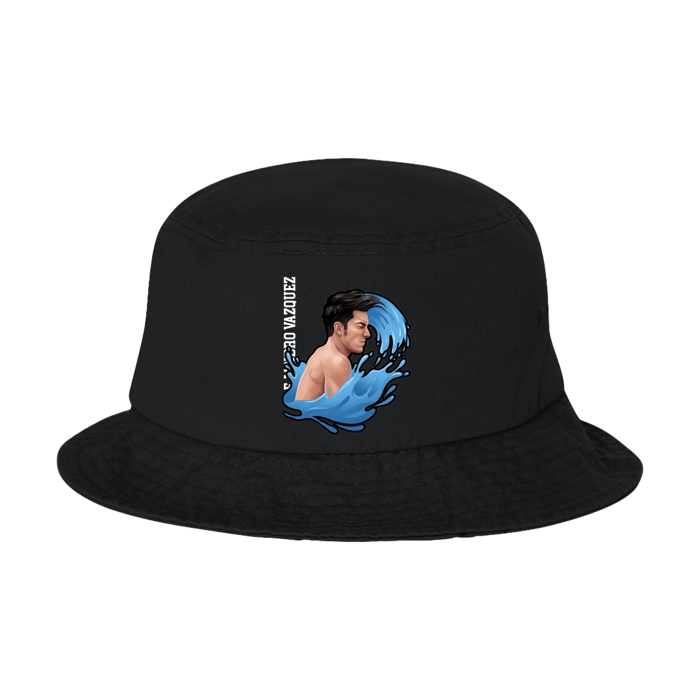 Bucket Cap — Name Vertical in Black