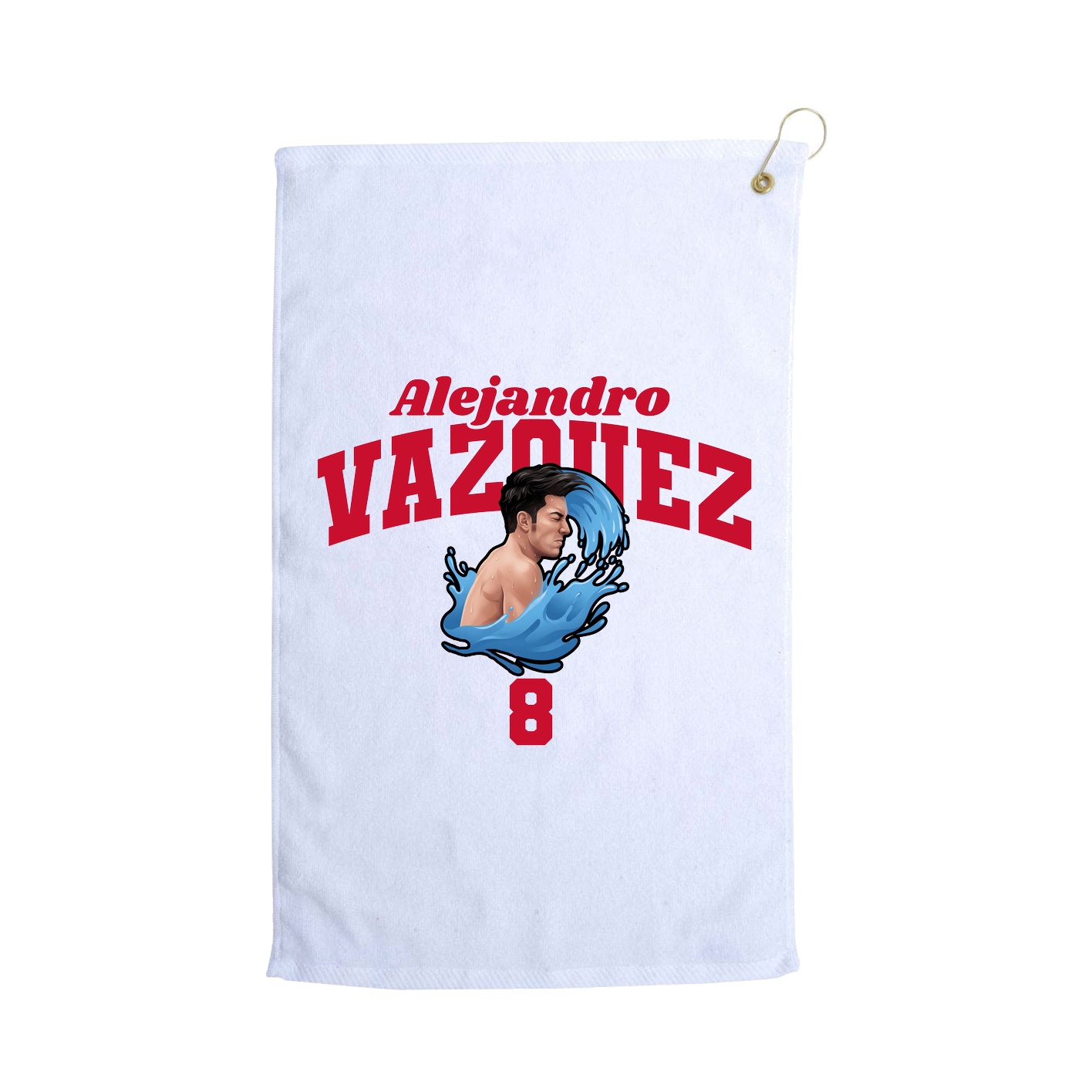 Golf Towel — Signature Arch in White