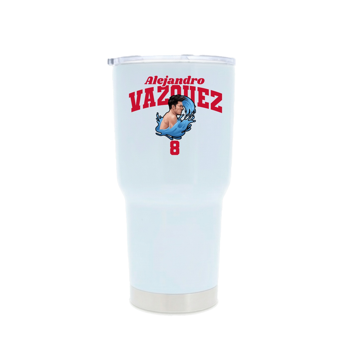 30oz Stainless Steel Tumbler — Signature Arch in White
