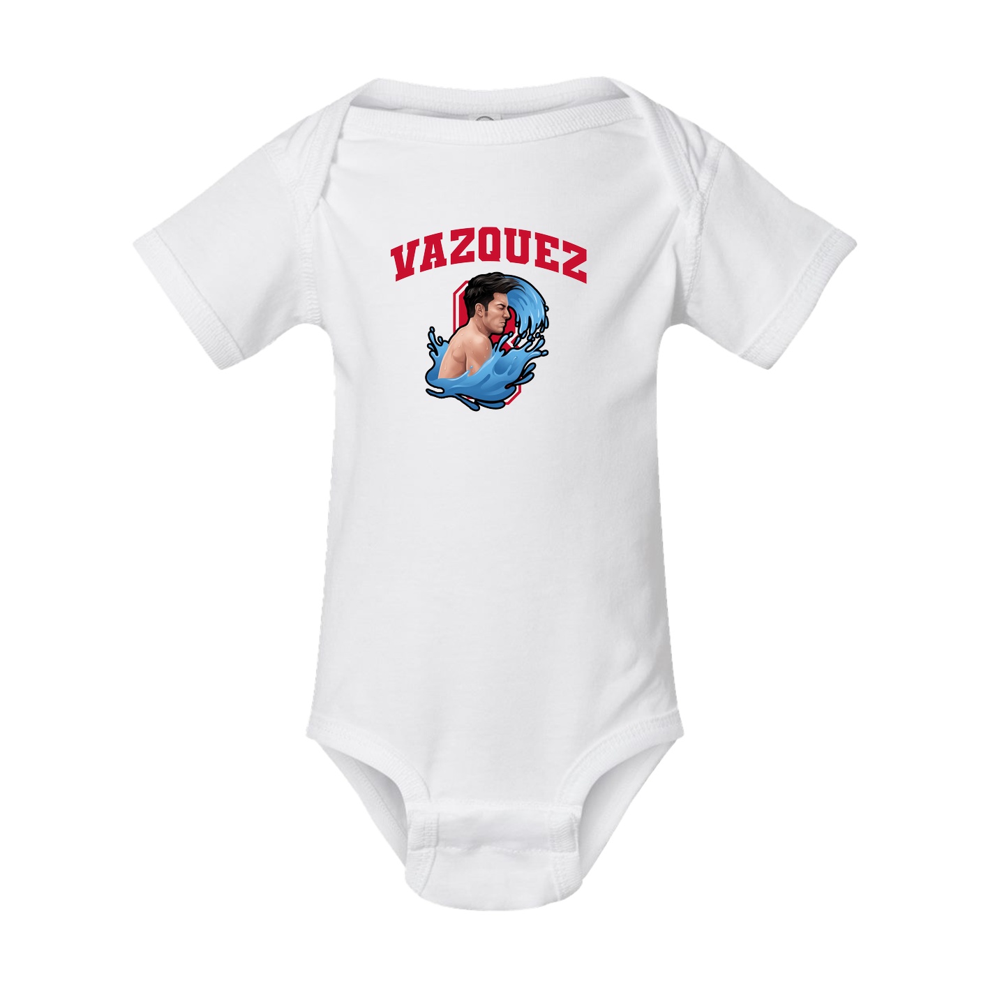Baby Onesie — Number in White