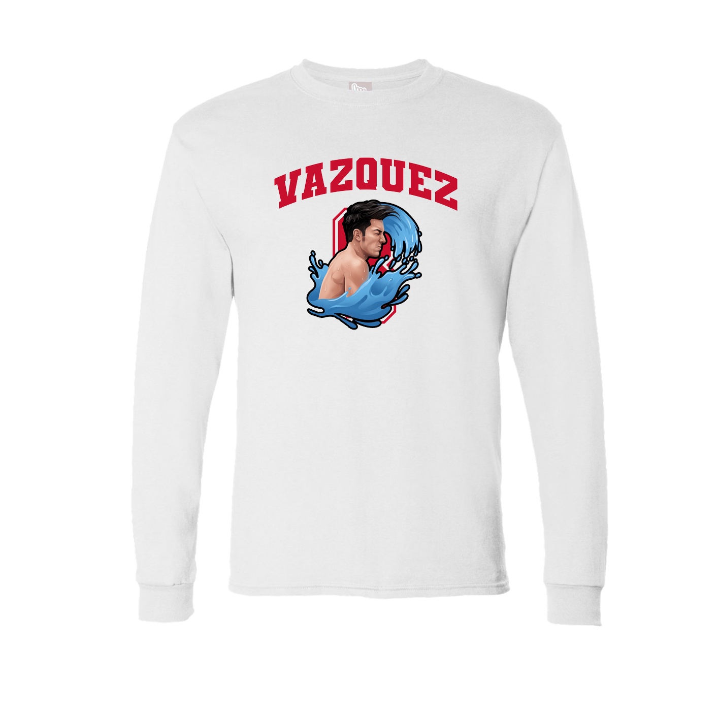 Long Sleeve Tee — Number in White