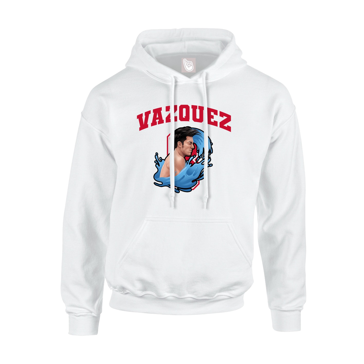 Youth Hoodie — Number in White