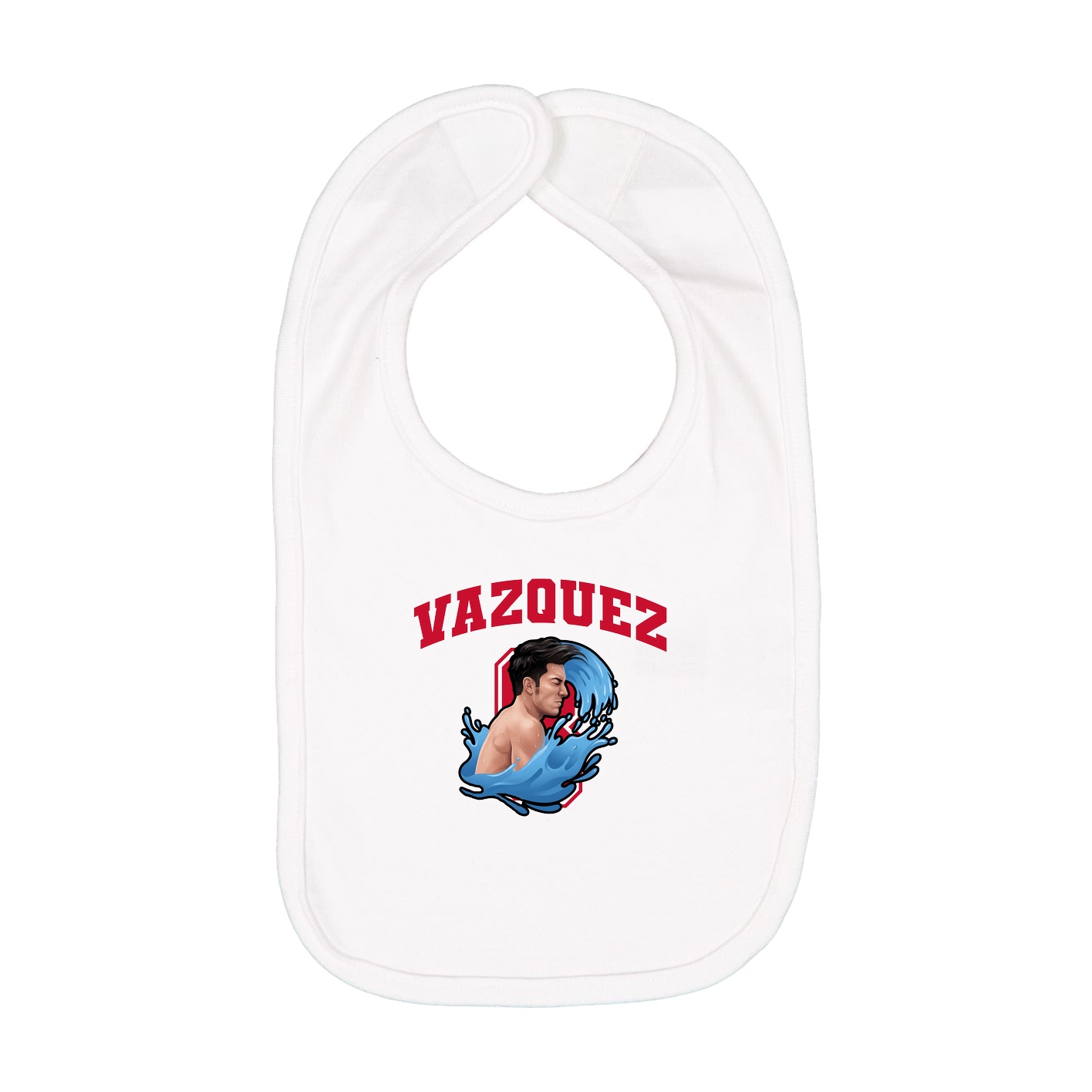 Infant Bib — Number in White