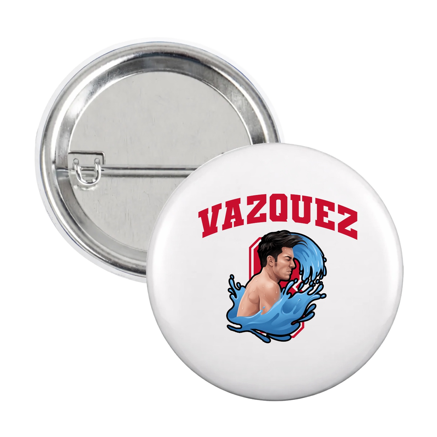 Game Day Button — Number in White