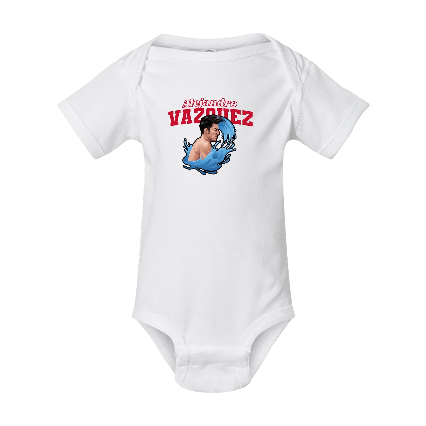 Baby Onesie — Name Arch in White