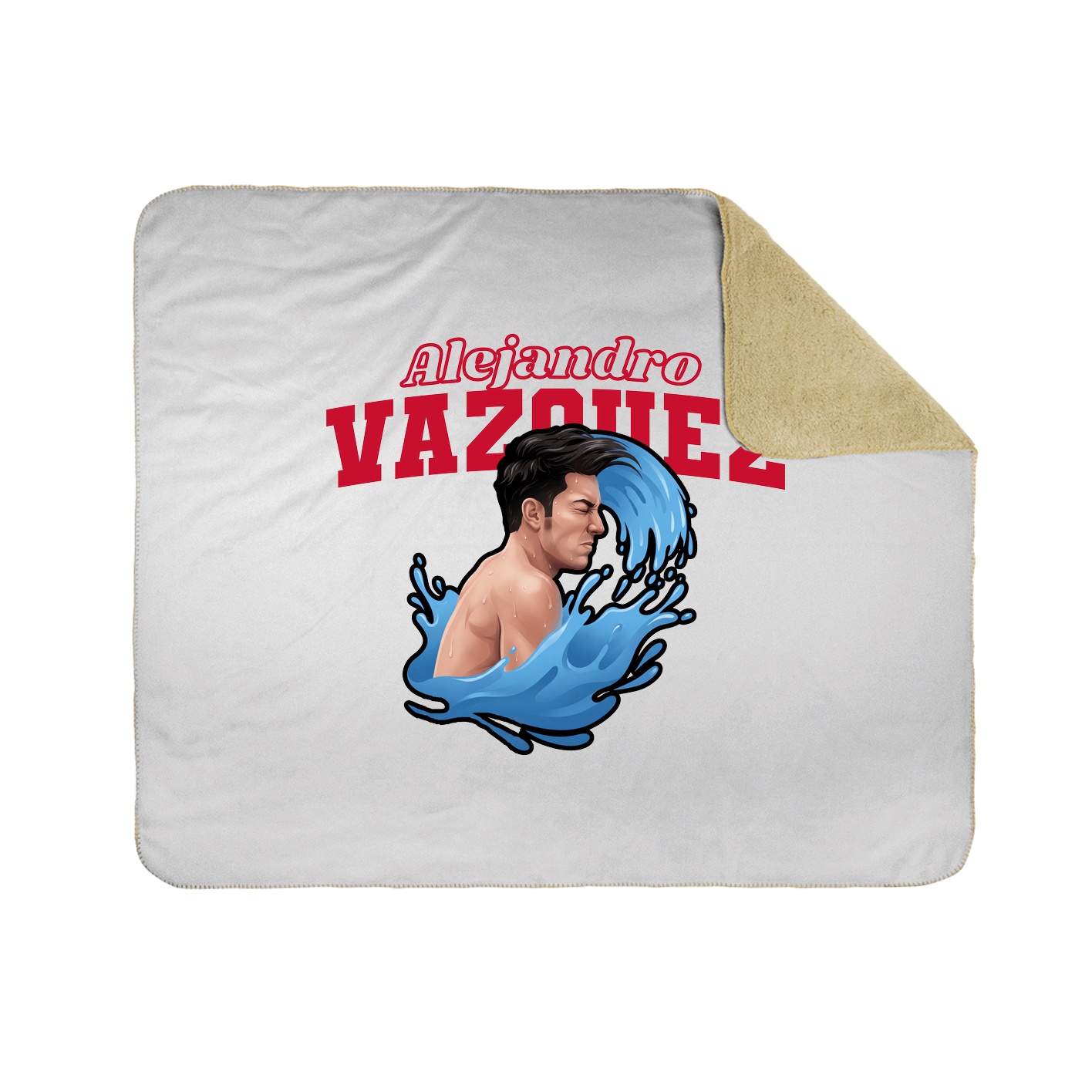 Throw Blanket — Name Arch in White