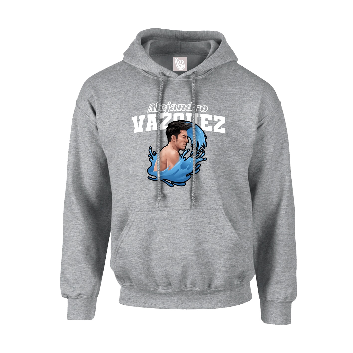 Youth Hoodie — Name Arch in Grey