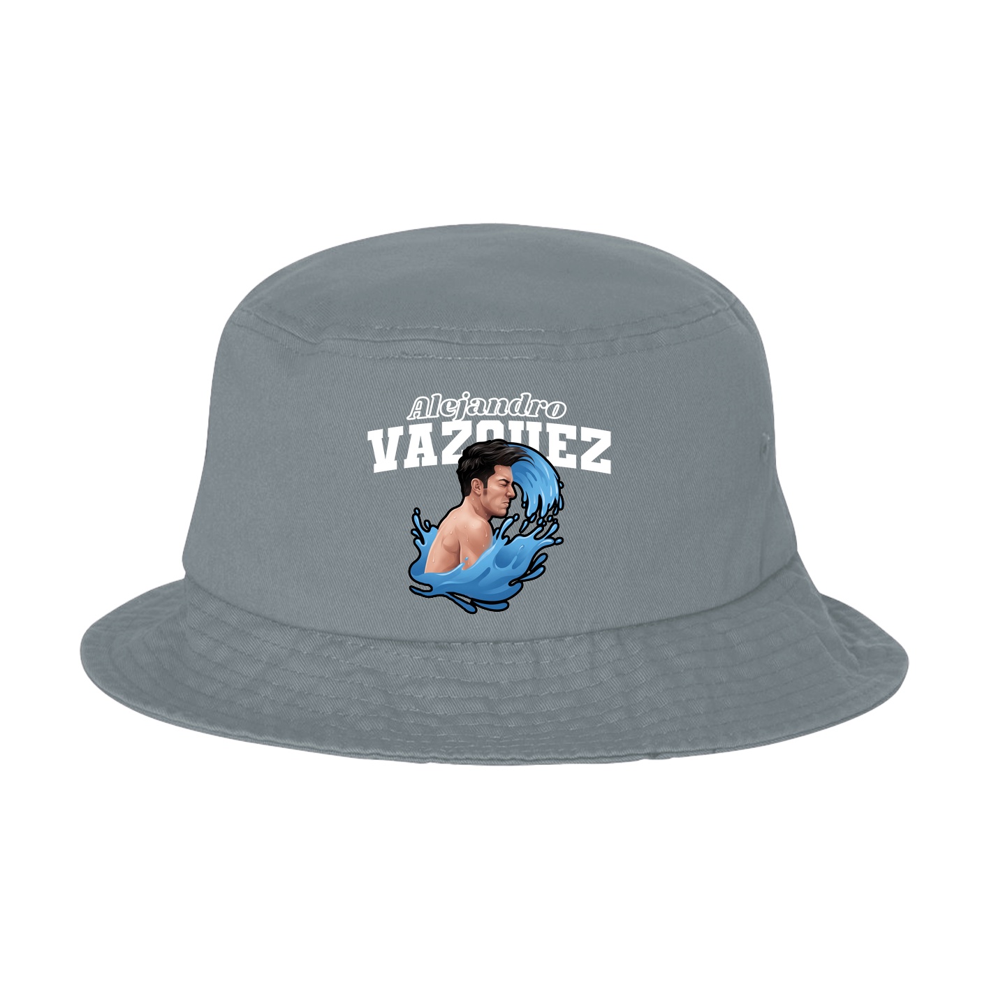 Bucket Cap — Name Arch in Grey