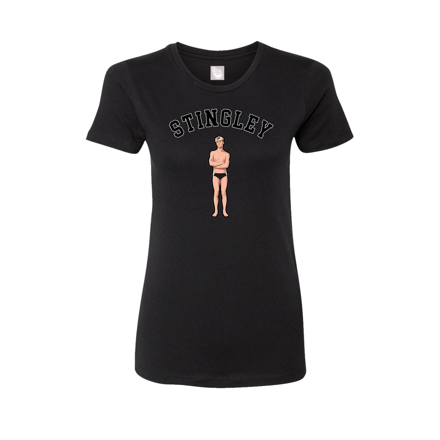 Fitted Women's Tee — Shirsey Arch in Black