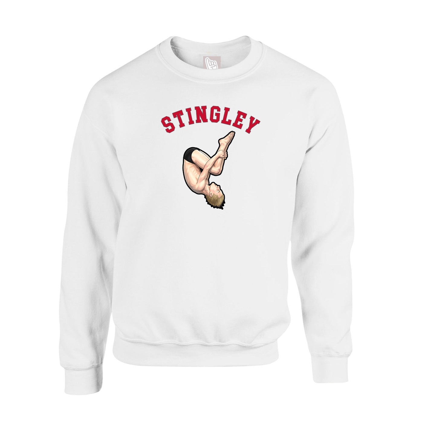 Fleece Crew — Shirsey Arch in White