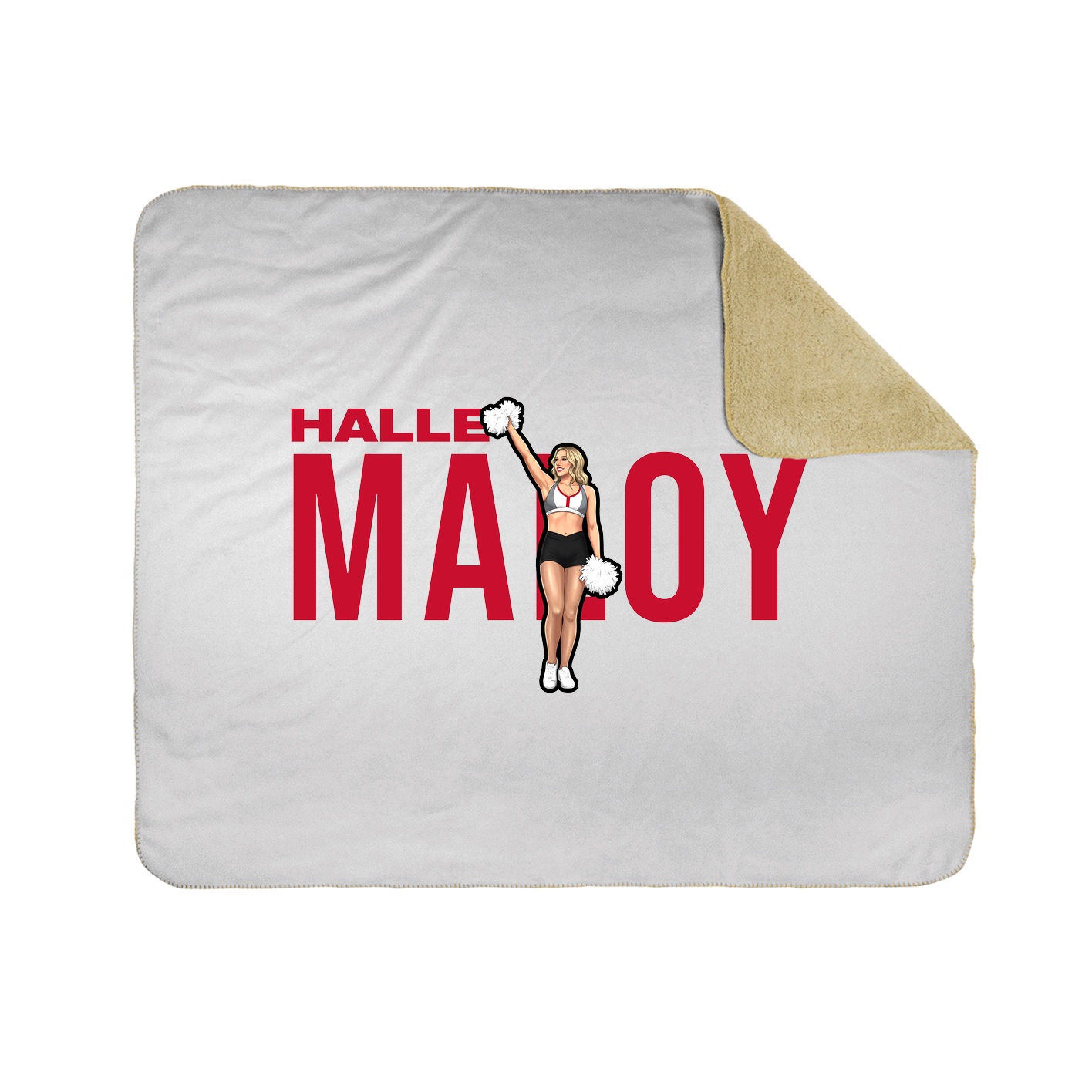 Throw Blanket — Player Name in White